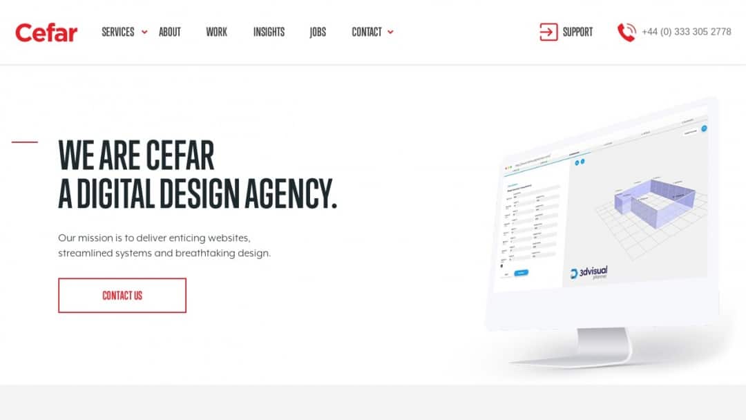 Screenshot of Cefar's Website