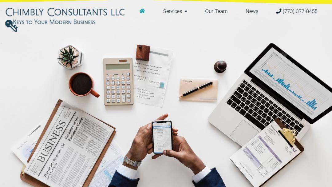 Screenshot of Chimbly Consultants LLC's Website