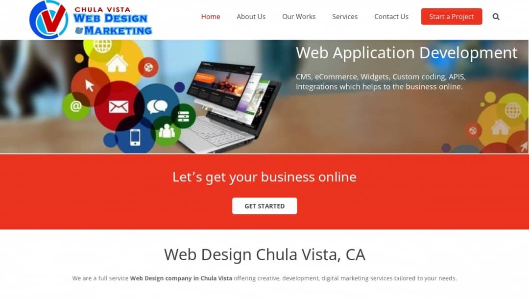 Screenshot of Chula Vista Web Marketing's Website