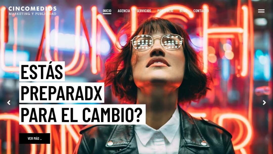 Screenshot of Cincomedios's Website