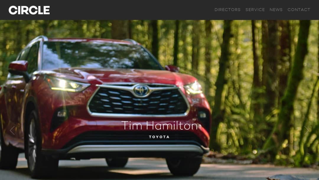 Screenshot of Circle Productions's Website