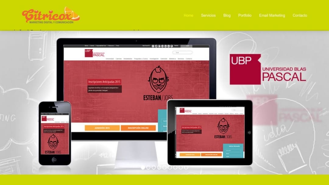 Screenshot of Citricox's Website