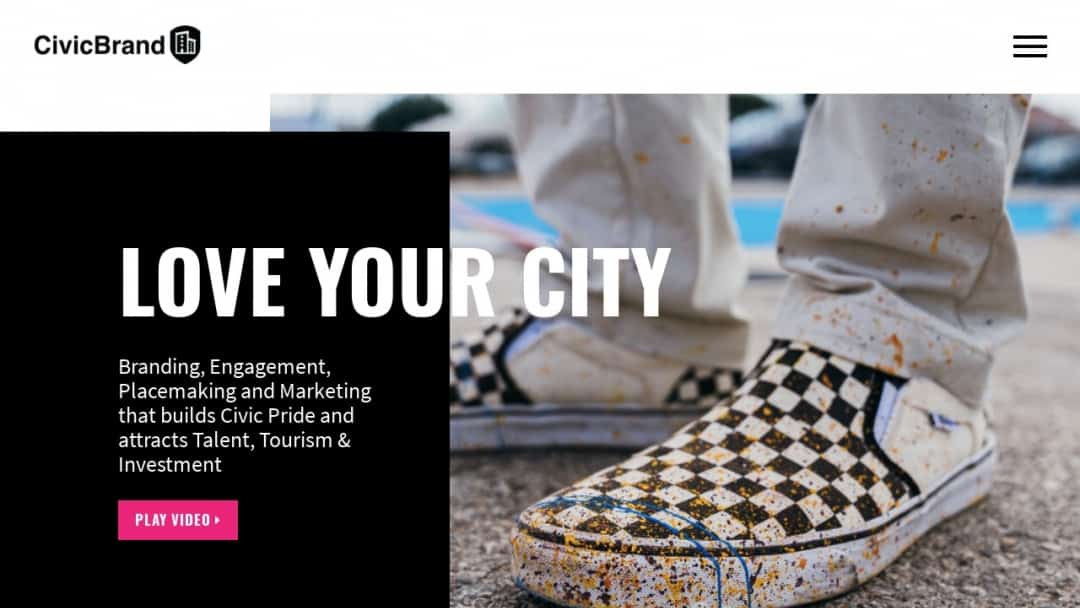 Screenshot of CivicBrand's Website