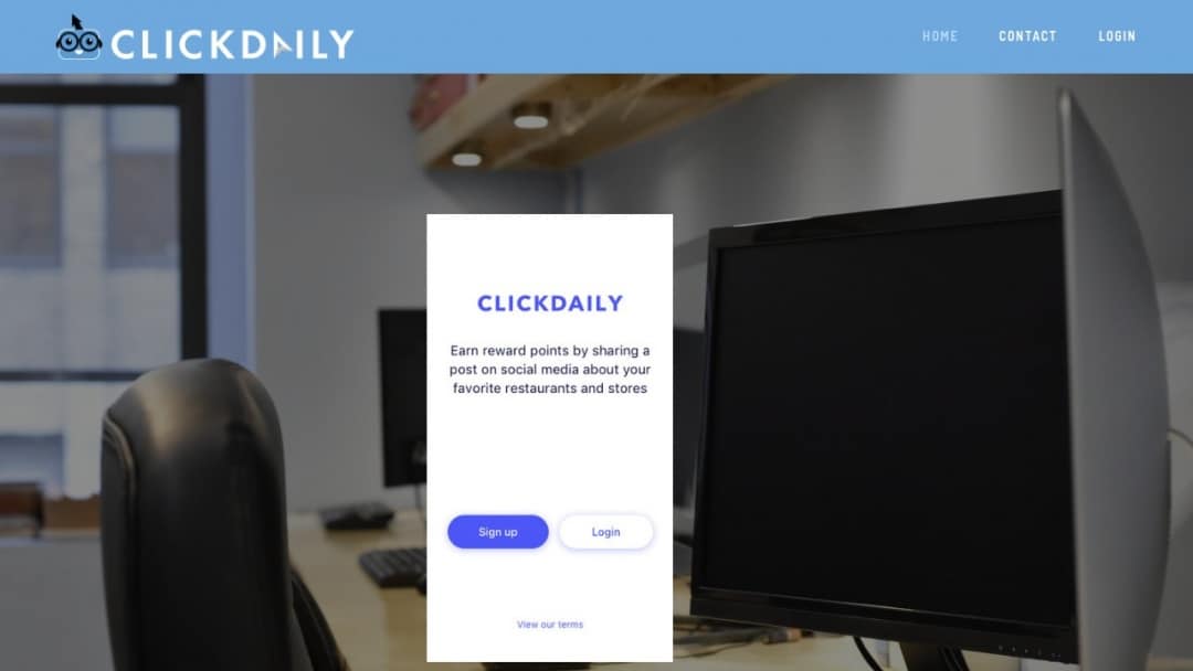 Screenshot of Clickdaily's Website
