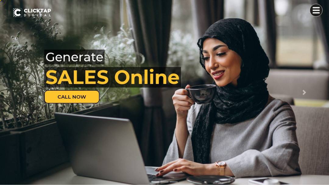 Screenshot of Clicktap Digital's Website