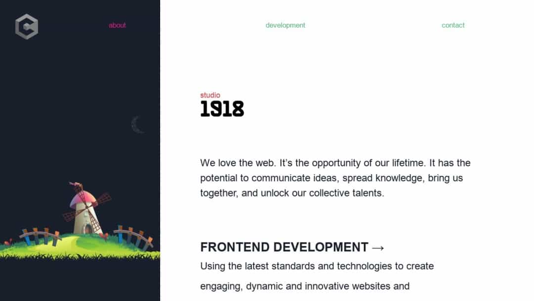 Screenshot of Clotaire Damy's Website