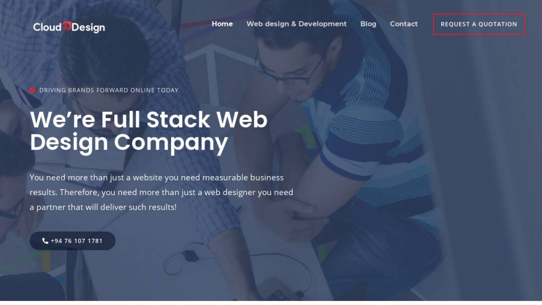 Screenshot of Cloud-eDesign's Website