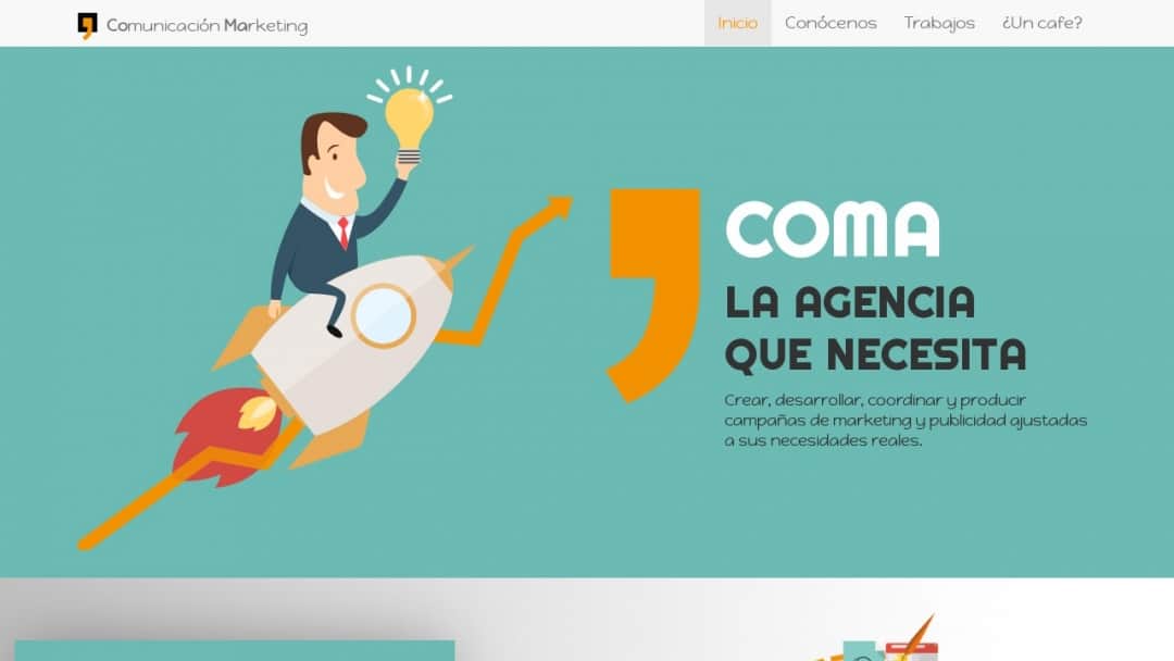 Screenshot of CoMa - Comunicación Marketing's Website