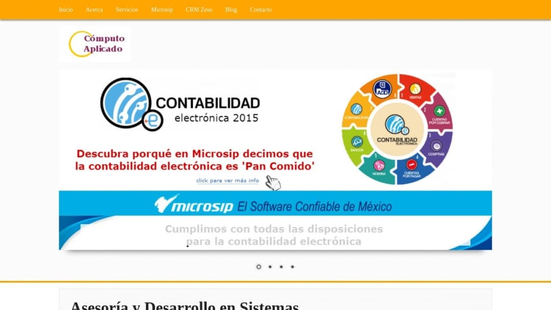 Screenshot of Cómputo Aplicado's Website