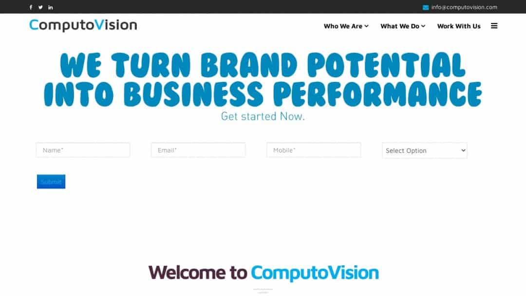 Screenshot of ComputoVision's Website