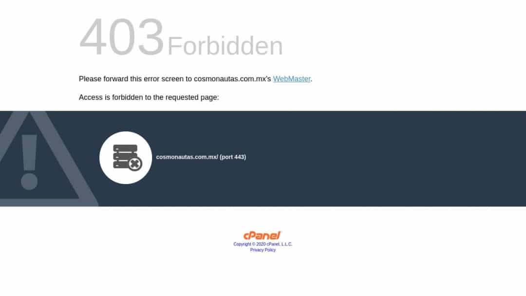 Screenshot of Cosmonautas's Website