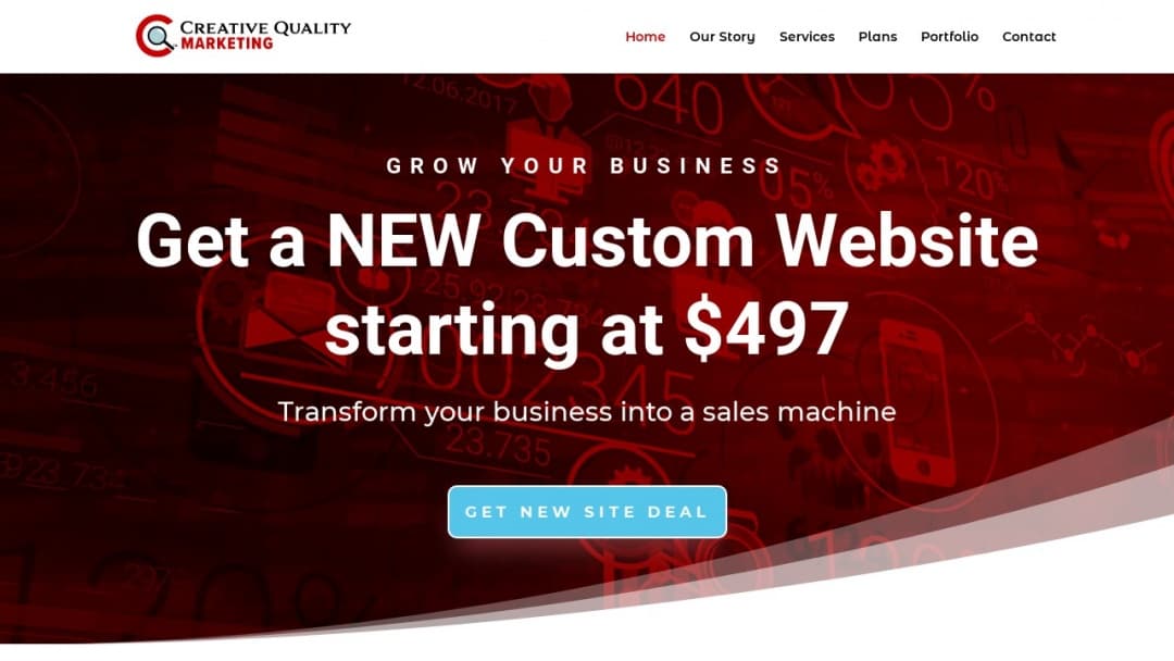 Screenshot of CQ Designs's Website