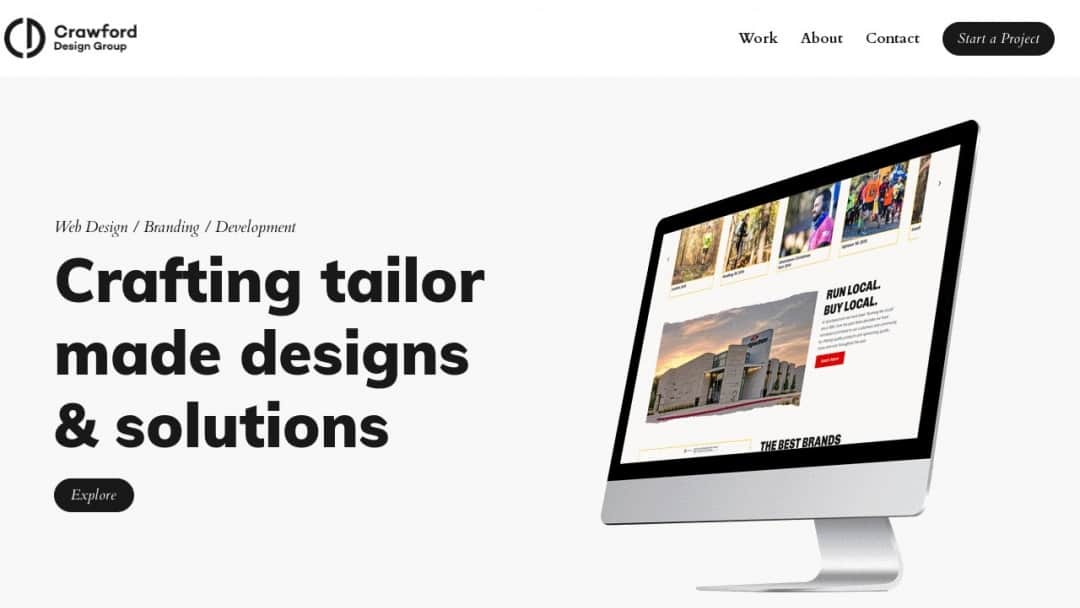 Screenshot of Crawford Design Group's Website