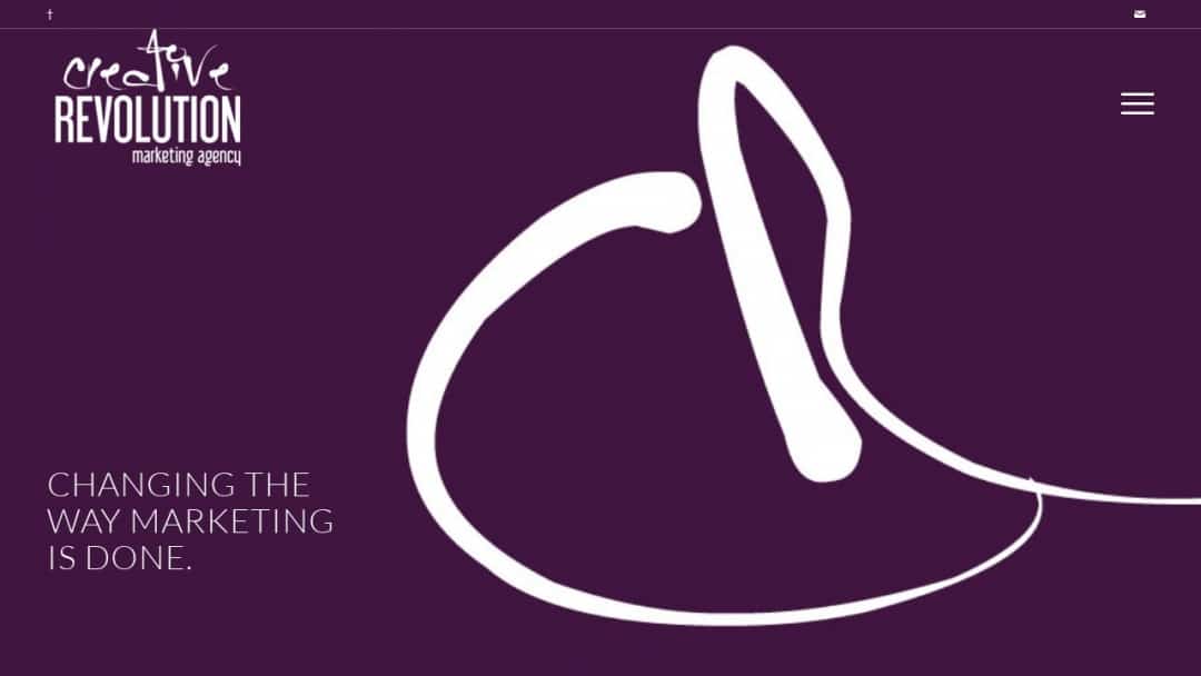 Screenshot of Creative Revolution's Website