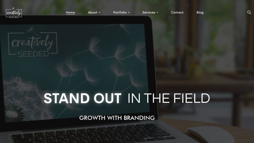 Screenshot of Creatively Seeded's Website