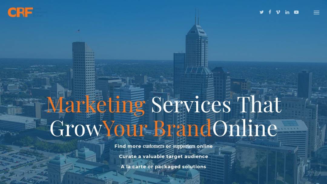 Screenshot of CRF, Inc's Website