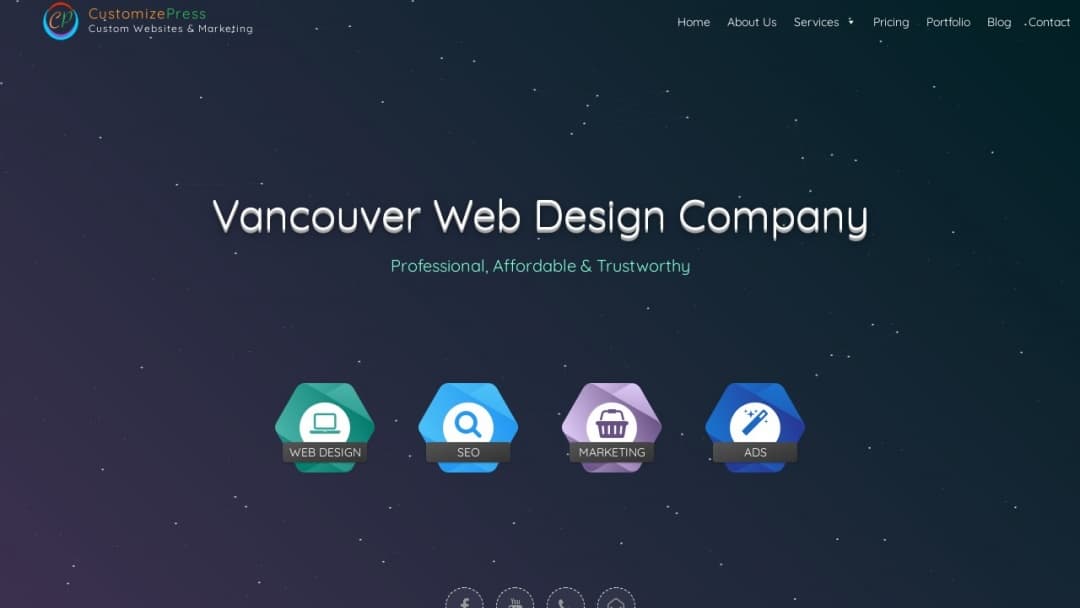 Screenshot of CustomizePress's Website