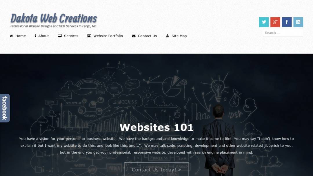 Screenshot of Dakota Web Creations's Website