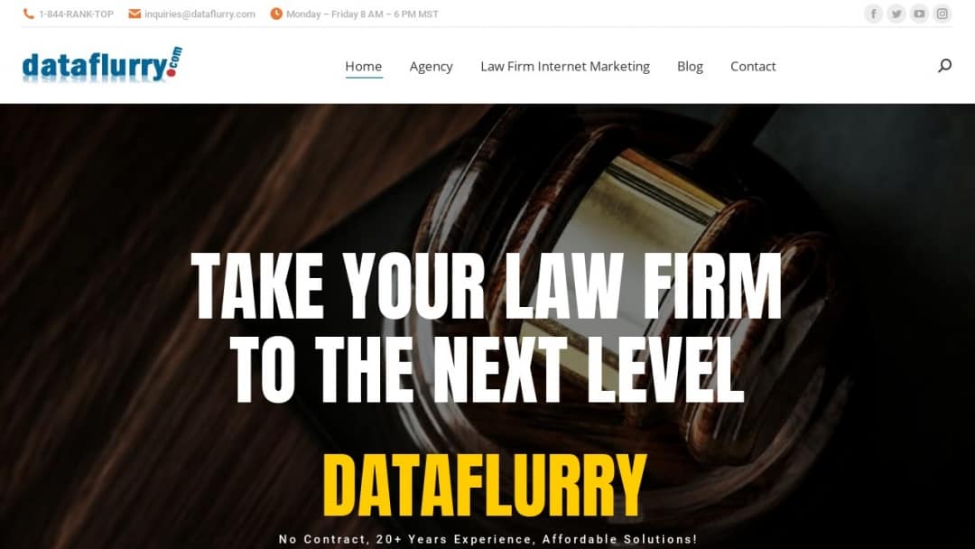 Screenshot of Dataflurry Website Marketing's Website