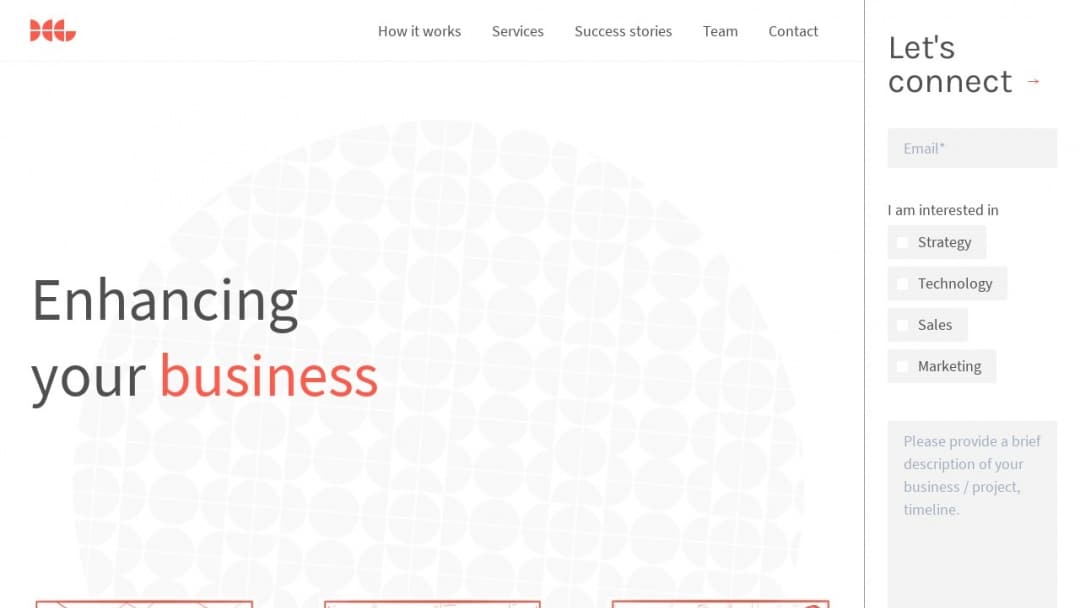 Screenshot of DCG's Website