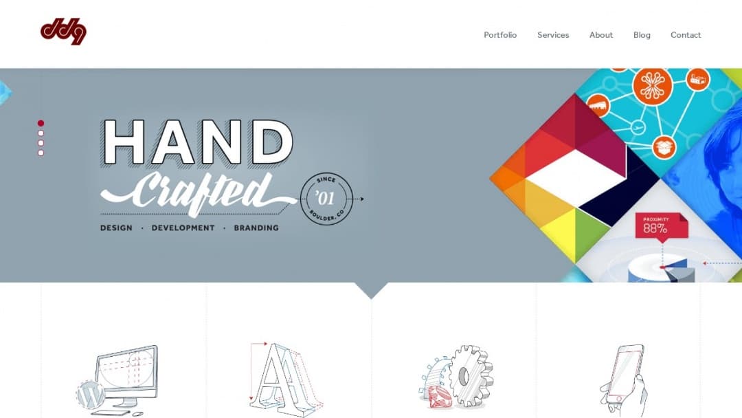 Screenshot of DD9's Website