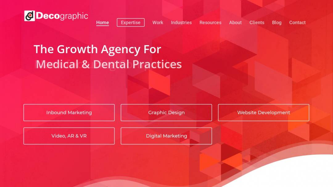 Screenshot of Decographic's Website