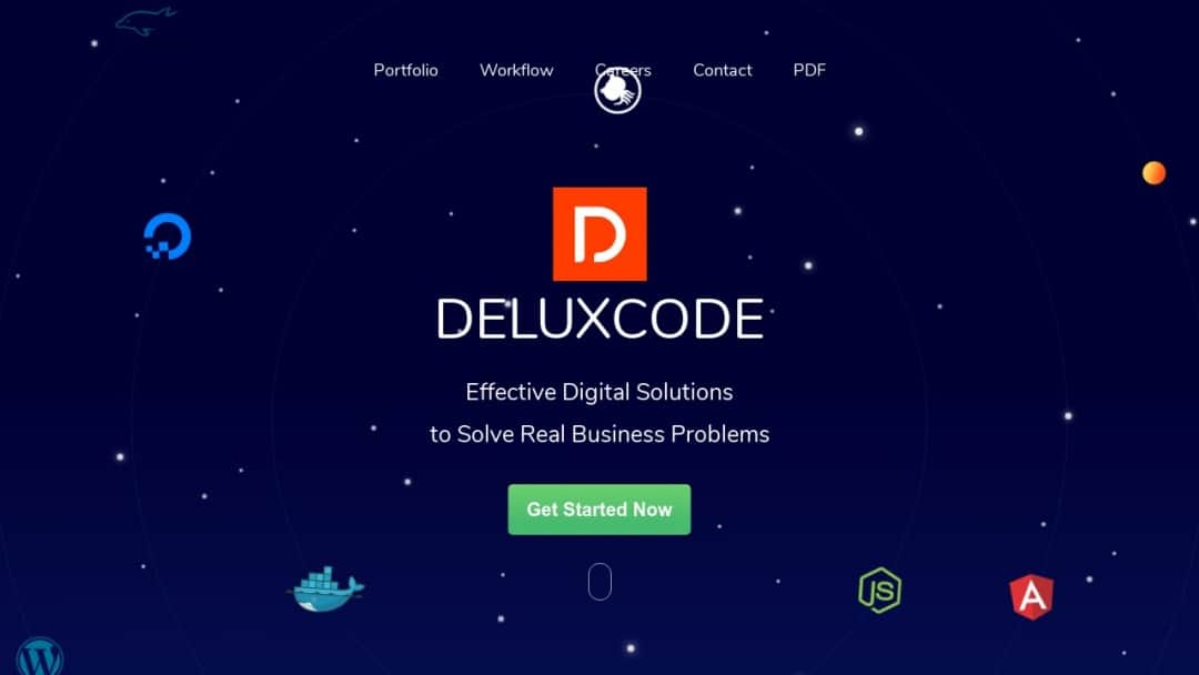 Screenshot of Deluxcode's Website
