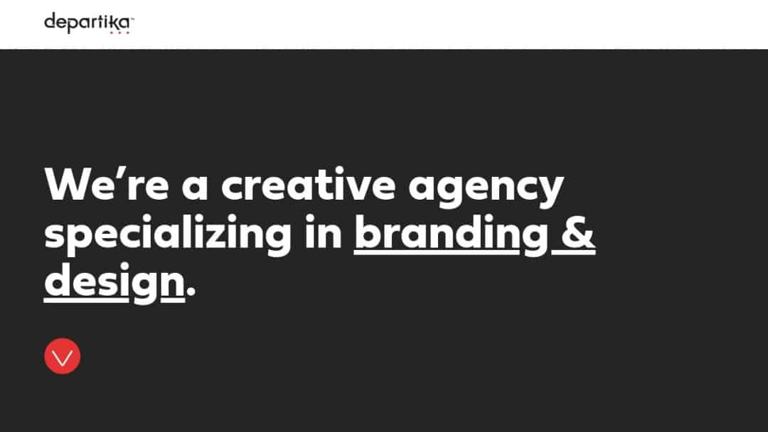 Screenshot of Departika's Website