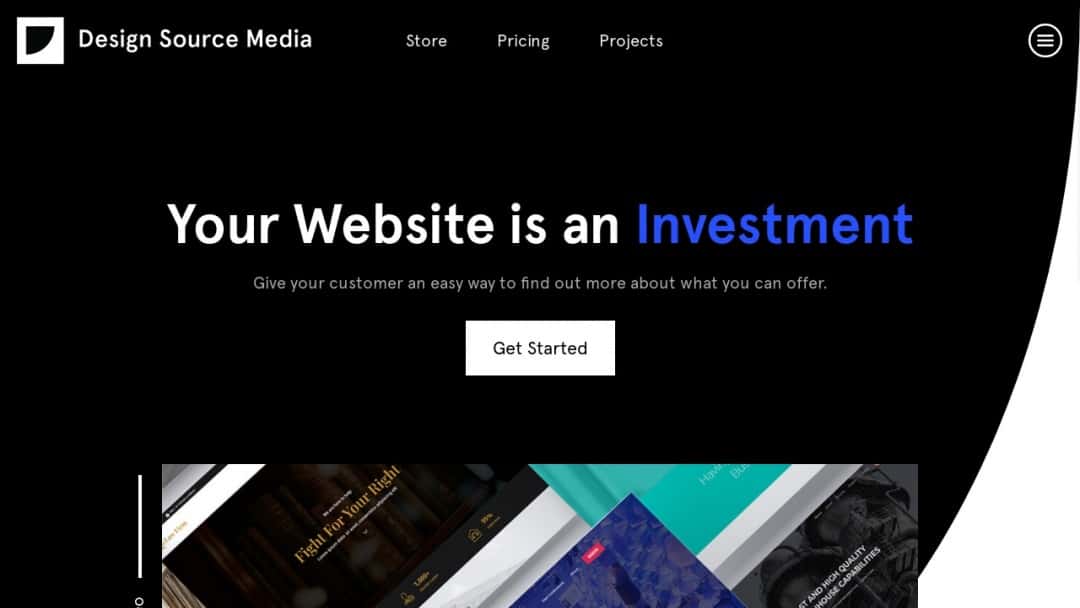 Screenshot of Design Source Media's Website