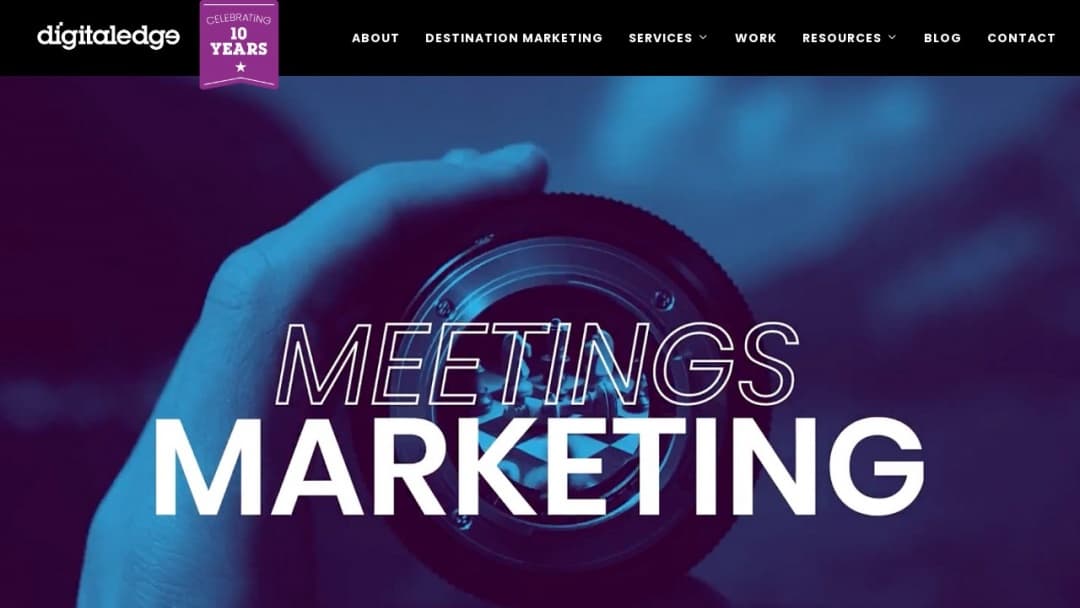 Screenshot of Digital Edge's Website