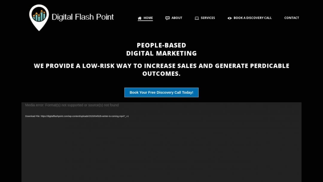 Screenshot of Digital Flash Point.com's Website