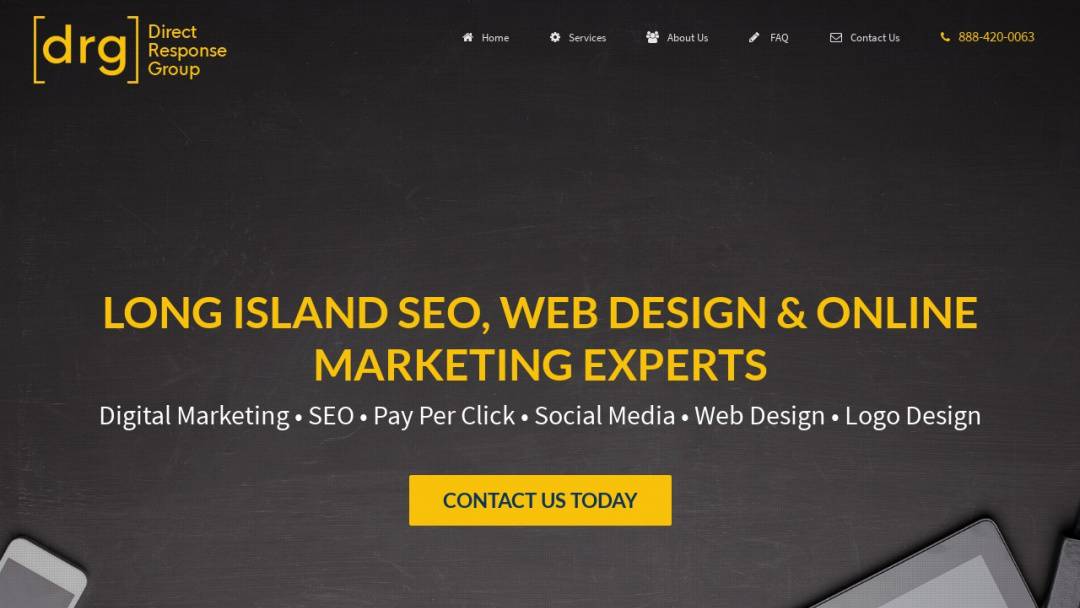 Screenshot of Direct Response Group's Website