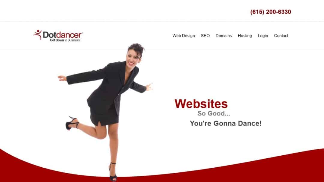 Screenshot of Dotdancer's Website