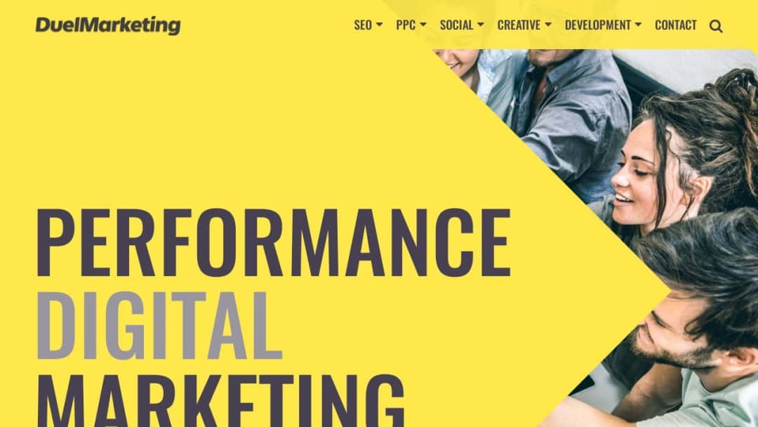 Screenshot of Duel Marketing's Website