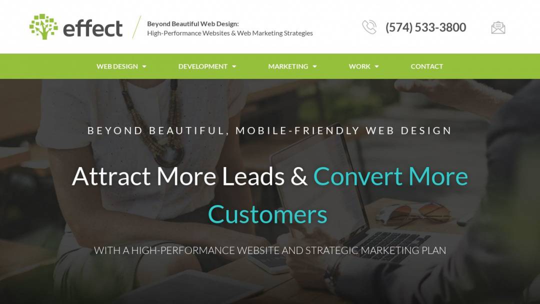 Screenshot of Effect Web Agency's Website