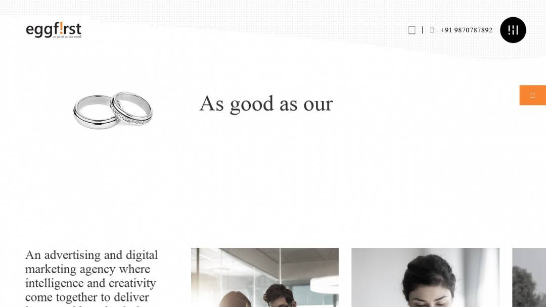 Screenshot of Eggfirst Advertising and Design Pvt Ltd's Website