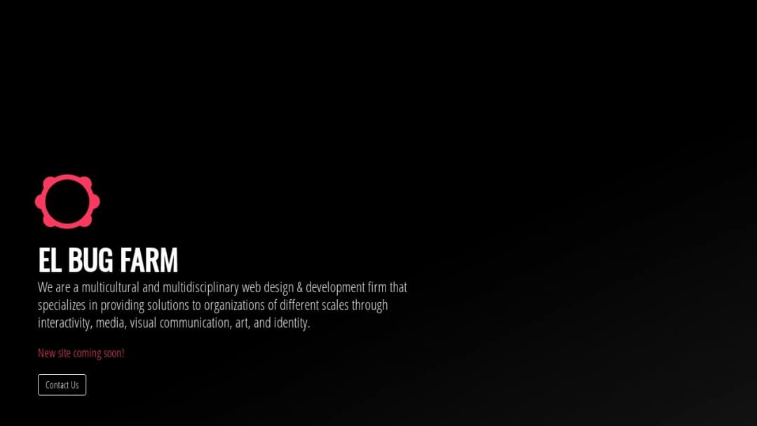 Screenshot of El Bug Farm's Website