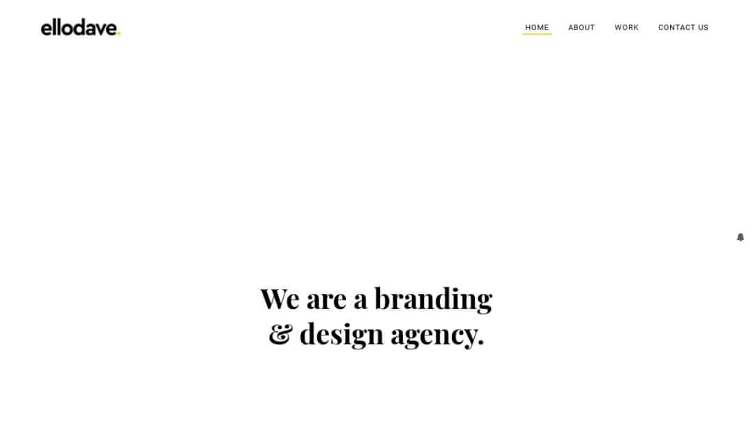 Screenshot of ellodave Branding & Design's Website