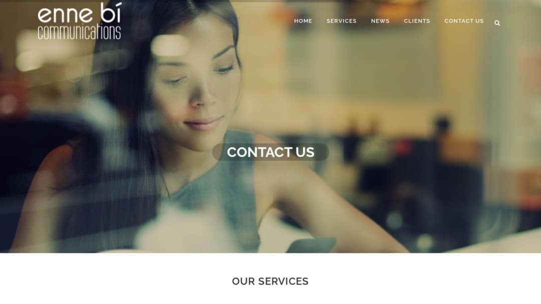 Screenshot of Enne Bi Communications's Website
