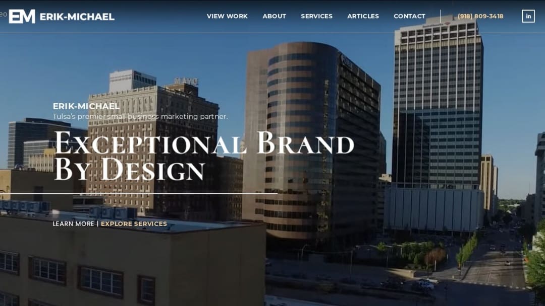 Screenshot of Erik-Michael's Website