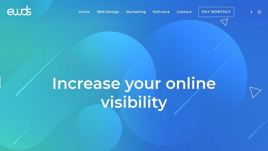 Screenshot of Essex Web Design's Website