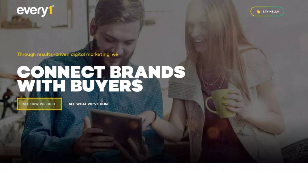 Screenshot of Every1's Website