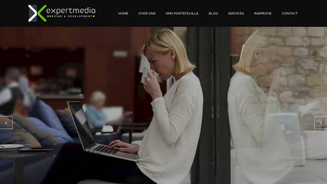 Screenshot of ExpertMedia's Website
