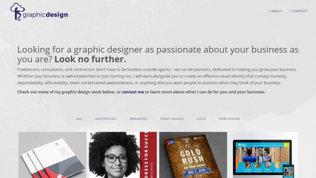 Screenshot of F5 Graphic Design's Website