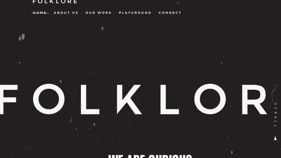 Screenshot of Folklore Digital's Website