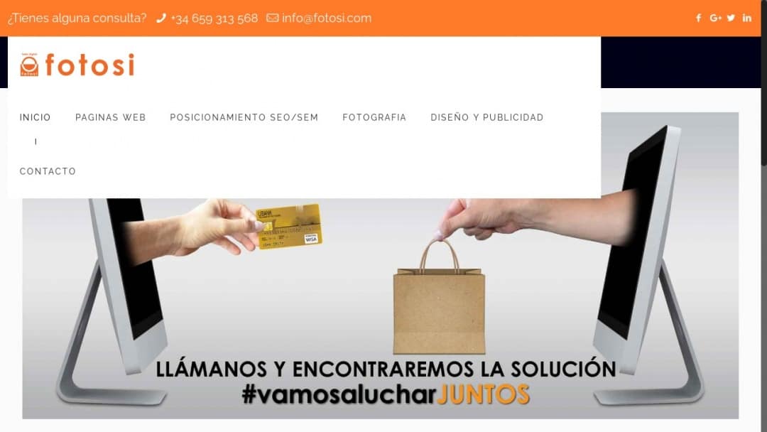 Screenshot of Fotosi's Website