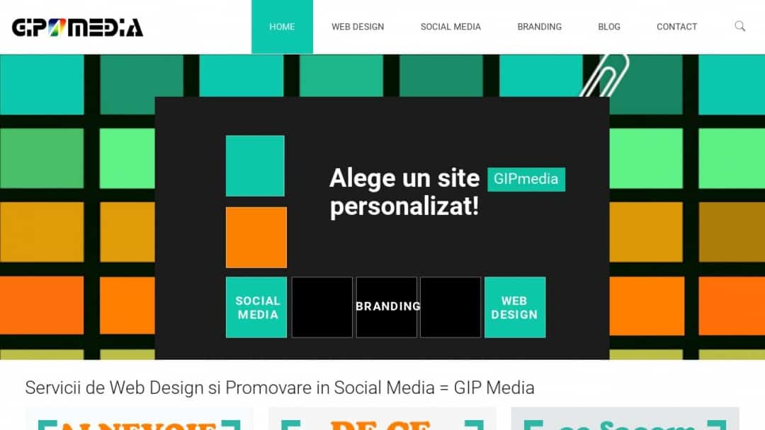 Screenshot of GIP Media's Website