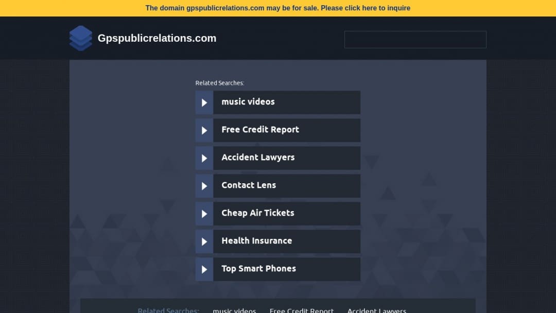 Screenshot of Gps Public Relations's Website