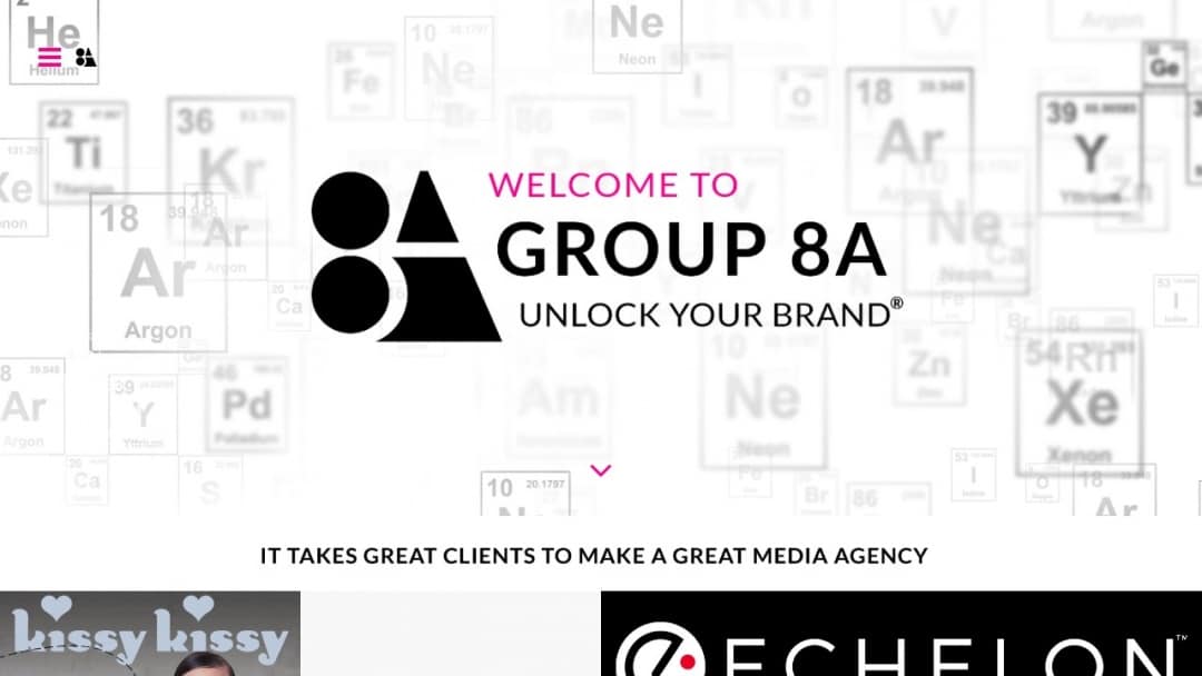 Screenshot of Group 8A's Website