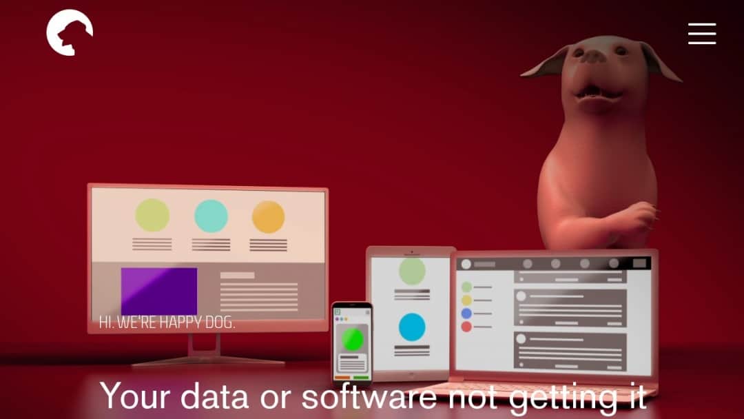 Screenshot of Happy Dog Web Productions's Website